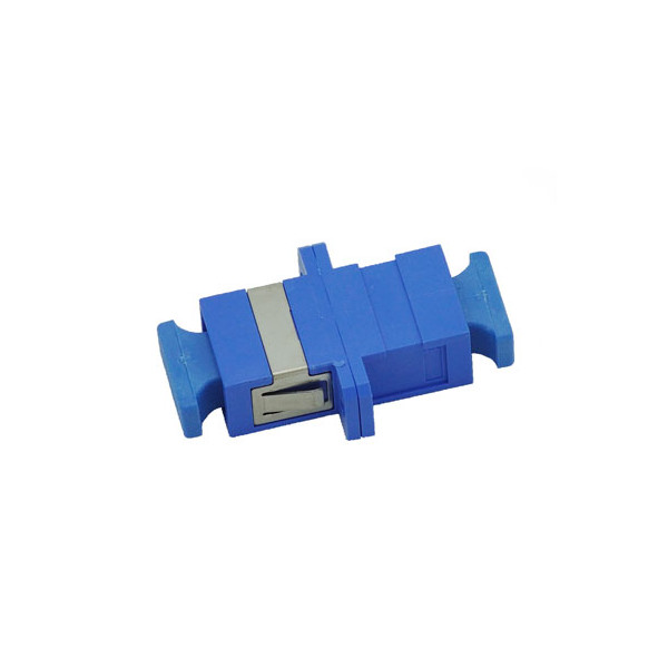 forte® Thru Adapter, SC, simplex SM zirconia sleeve, blue plastic housing, 6/pack