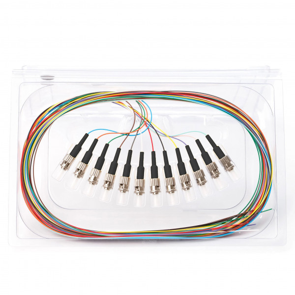 forte® OM3 Multimode Pigtails - 2 Metre - LC/SC/ST - 12-colour Sets