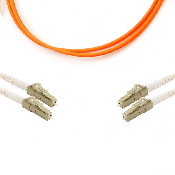 forte® Fibre Optic Patchlead, LC to LC Multimode OM1 62.5/125, Duplex 2mm Orange Jacket, 2m, LSZH