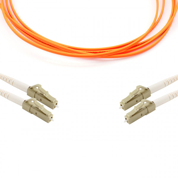 forte® Fibre Optic Patchlead, LC to LC Multimode OM1 62.5/125, Duplex 2mm Orange Jacket, 3m, LSZH