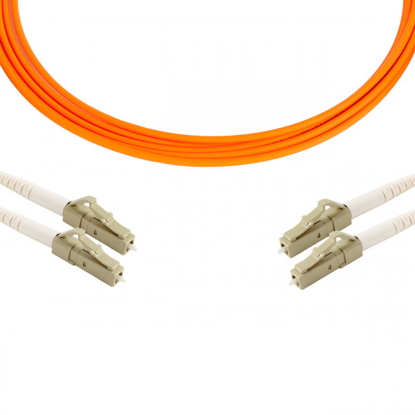 forte® Fibre Optic Patchlead, LC to LC Multimode OM1 62.5/125, Duplex 2mm Orange Jacket, 10m, LSZH