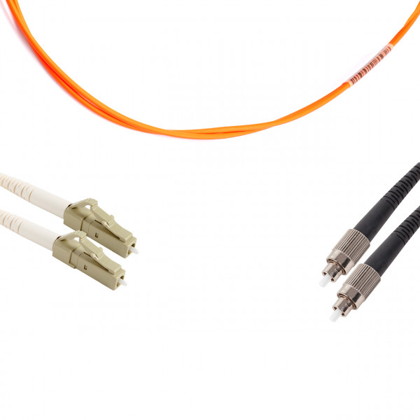 forte® Fibre Optic Patchlead, LC to ST Multimode OM1 62.5/125, Duplex 2mm Orange Jacket, 1m, LSZH