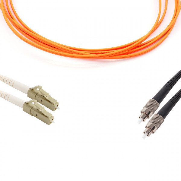 forte® Fibre Optic Patchlead, LC to ST Multimode OM1 62.5/125, Duplex 2mm Orange Jacket, 3m, LSZH