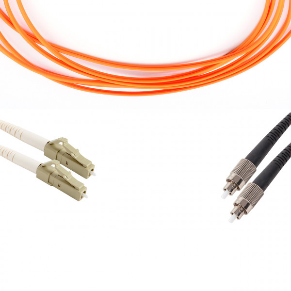 forte® Fibre Optic Patchlead, LC to ST Multimode OM1 62.5/125, Duplex 2mm Orange Jacket, 5m, LSZH