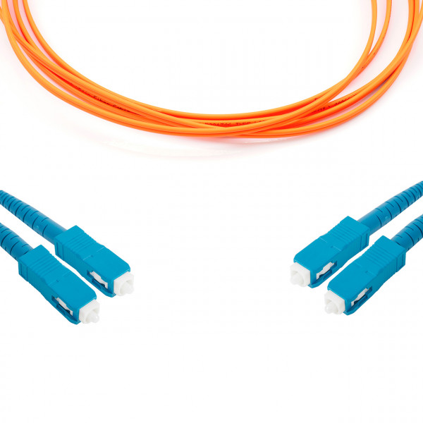 forte® Fibre Optic Patchlead, SC to SC Multimode OM1 62.5/125, Duplex 3mm Orange Jacket, 3m, LSZH