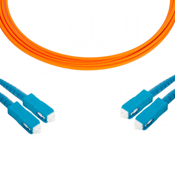 forte® Fibre Optic Patchlead, SC to SC Multimode OM1 62.5/125, Duplex 3mm Orange Jacket, 10m, LSZH