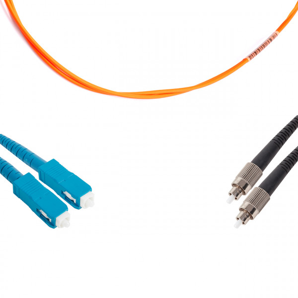 forte® Fibre Optic Patchlead, SC to ST Multimode OM1 62.5/125, Duplex 3mm Orange Jacket, 1m, LZSH