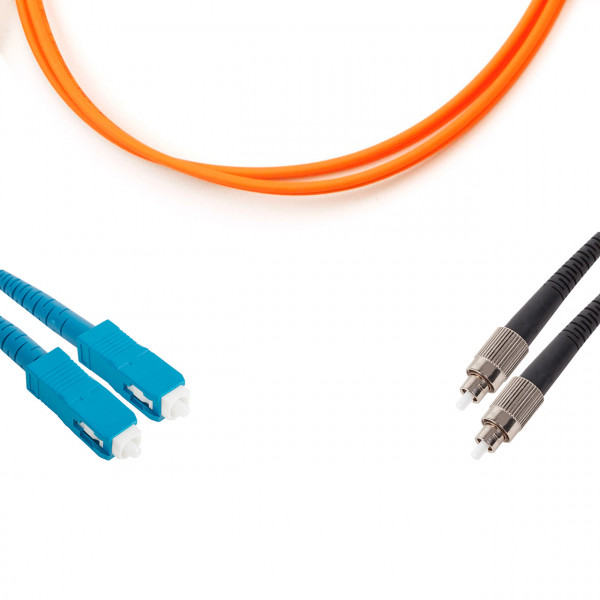 forte® Fibre Optic Patchlead, SC to ST Multimode OM1 62.5/125, Duplex 3mm Orange Jacket, 2m, LZSH