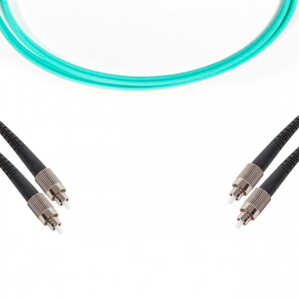 forte® Fibre Optic Patchlead, ST to ST Multimode OM3 50/125, Duplex 3mm Aqua Jacket, 3m, LSZH