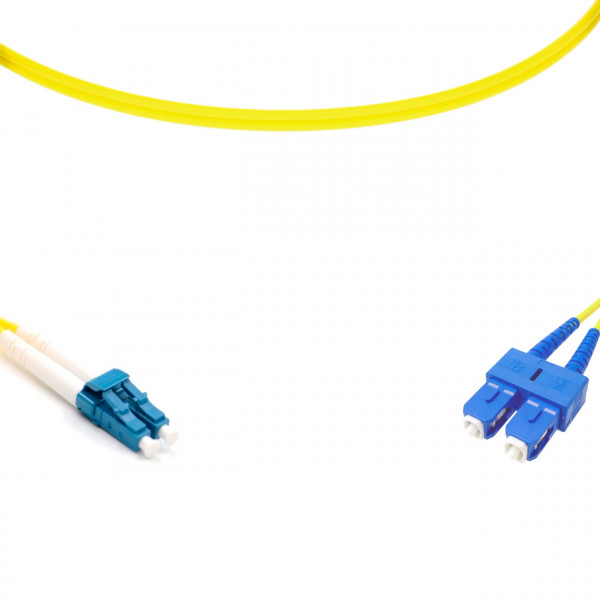 forte® Fibre Optic Patchlead, LC to SC Singlemode G.657 Bend-Insensitive, Duplex 2mm, 1m, LSZH