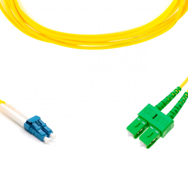 forte® Fibre Optic Patchlead, LC to SC-APC Singlemode G.657 Bend-Insensitive, Duplex 2mm, 5m, LSZH