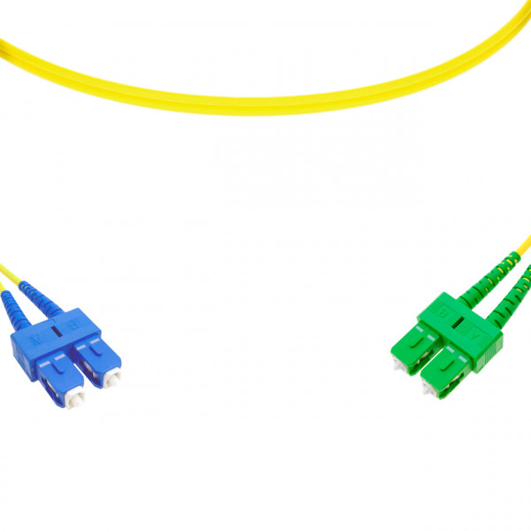 forte® Fibre Optic Patchlead, SC to SC-APC Singlemode G.657 Bend-Insensitive, Duplex 3mm, 1m, LSZH