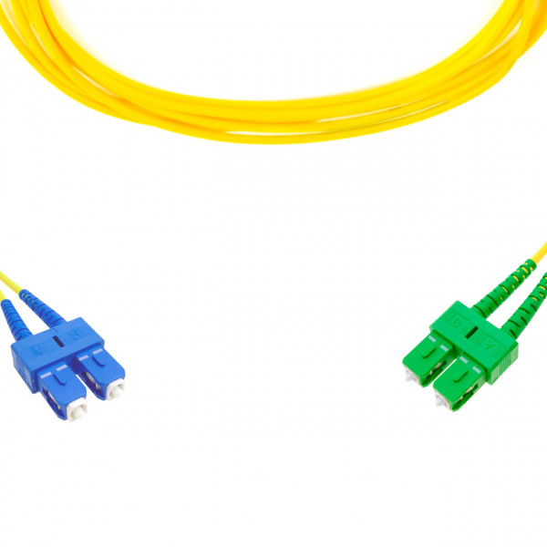 forte® Fibre Optic Patchlead, SC to SC-APC Singlemode G.657 Bend-Insensitive, Duplex 3mm, 5m, LSZH