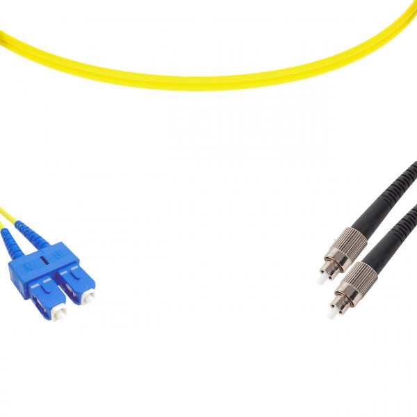 forte® Fibre Optic Patchlead, SC to ST Singlemode G.657 Bend-Insensitive, Duplex 3mm, 1m, LSZH