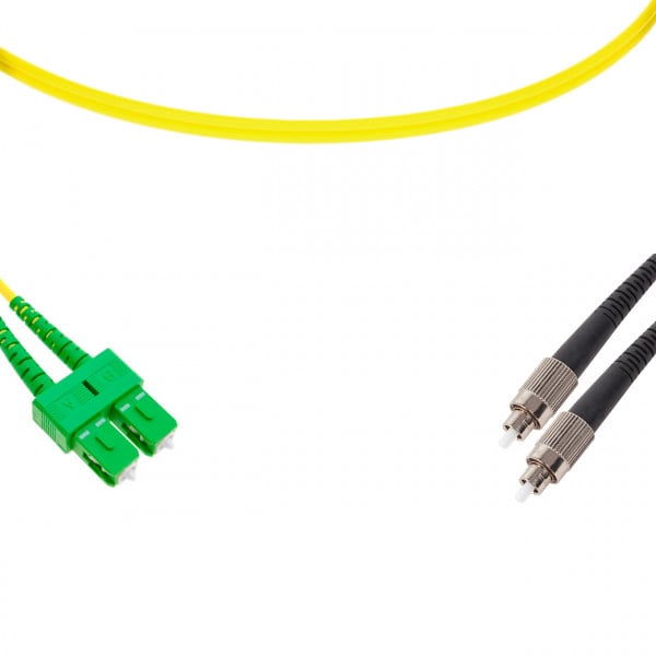 forte® Fibre Optic Patchlead, SC-APC to ST Singlemode G.657 Bend-Insensitive, Duplex 3mm, 1m, LSZH