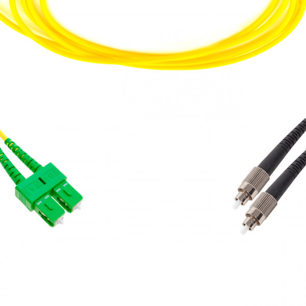 forte® Fibre Optic Patchlead, SC-APC to ST Singlemode G.657 Bend-Insensitive, Duplex 3mm, 3m, LSZH