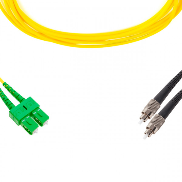 forte® Fibre Optic Patchlead, SC-APC to ST Singlemode G.657 Bend-Insensitive, Duplex 3mm, 5m, LSZH