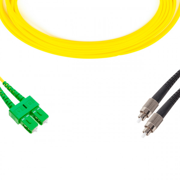forte® Fibre Optic Patchlead, SC-APC to ST Singlemode G.657 Bend-Insensitive, Duplex 3mm, 10m, LSZH