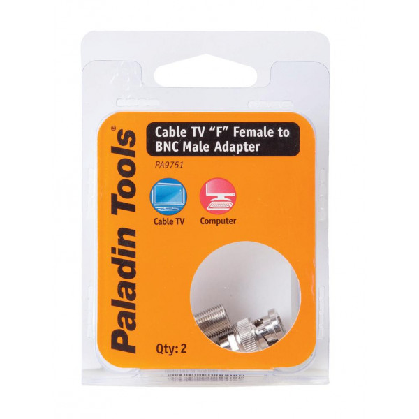 ADAPTOR BNC M TO-CATV F 2-PK