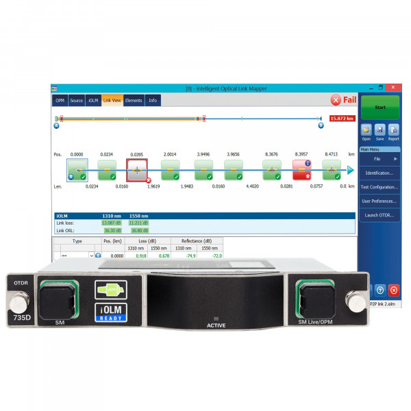 EXFO FTBx-735D Metro/PON FTTx/MDU OTDR Module