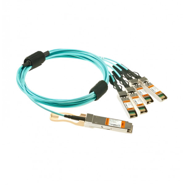 FLEXOPTIX 100G QSFP28 TO 4X SFP28 BREAKOUT AOC Multimode Fiber