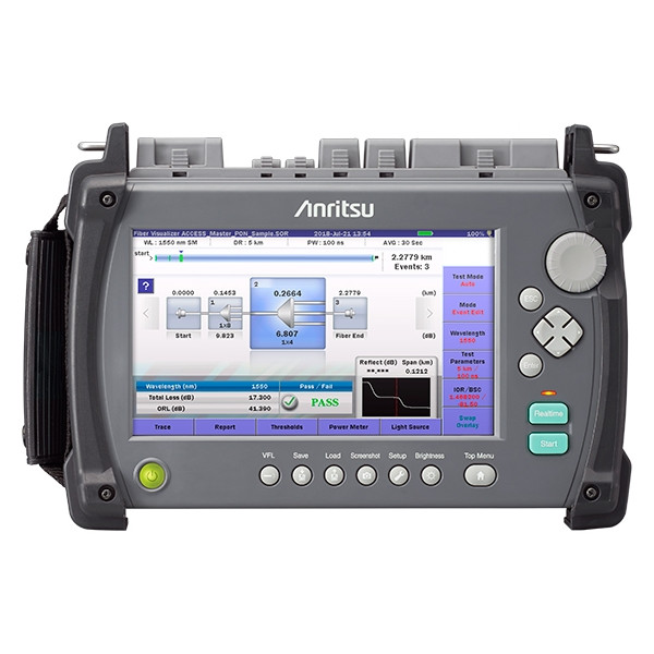 Anritsu MT9085 Series Access Master OTDR with bump protectors