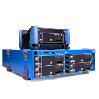 EXFO FTBx-88800 Series - 800G test solutions for the lab - Pictured with the LTB-8 and FTB-1-Pro chassis - Front angle