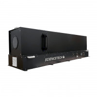 Sciencetech SciSun Solar Simulator - Shown with included CTBT-3 beam turner, included power supply, optional HAS adjustable stand, and optional SCI-SCC-3 cell chuck.