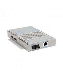 OST 10/100 / 100FX US Pwr Cord OmniConverter FPoE/S ST MM 1310 5KM