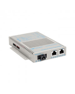 OST 10/100 2X / 100FX US Pwr Cord OmniConverter FPoE+/S SC SM SF 20KM