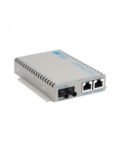 OST 2X10/100/1000 to Fast ETH Fibre OmniConverter FPoE/SE ST SM US AC