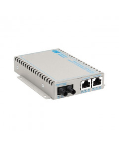 OST 2X 10/100/1000 to Gigabit Fibre OmniConverter GPoE+/SE ST SM US AC