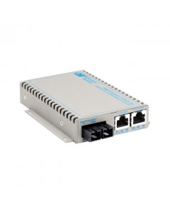 OST 2X 10/100/1000 to Gigabit Fibre OmniConverter GPoE+/SE SC SM US AC