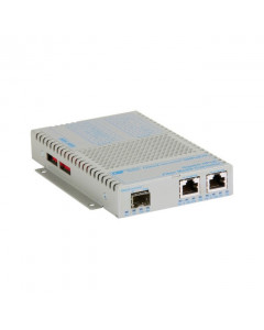 OST OmniConverter 2X 10/100/1000BT 60W PoE 100/1000 SFP US AC Ext Temp