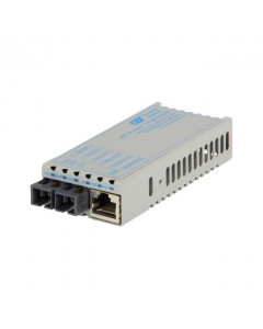 OST 10/100BT to 100X SC Single Mode 30KM MiConverter PoE/PD  US AC Pwr