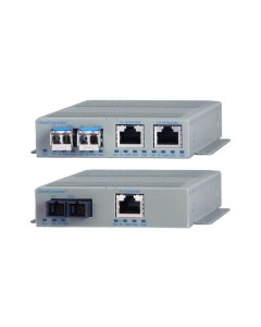 OST OmniConverter 2X 10/100/1000 PoE+ to 2X 1000 SFP 48VDC W-Temp