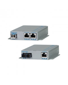 OST OmniConverter FPoE/SE 100X SFP to 2X 10/100T PoE US AC Wide Temp
