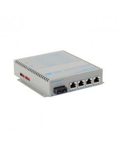 OST OmniConverter 4X 10/100/1000T PoE+ to 1000X SC MMF GPoE+/SX US AC