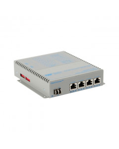 OST OmniConverter 4X 10/100/1000T PoE+ to 1000X LC MMF GPoE+/SX US AC