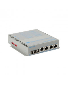 OST OmniConverter 4X 10/100/1000T PoE+ to 2X 1000X LC MMF GPoE+/SX US