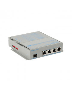 OST OmniConverter 4X 10/100/1000T PoE+ to 100/1000X SFP GPoE+/SX US