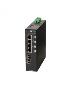 OST RuggedNet GHPoE/SI 60W LC SM 4X 10/100/1000T - 2X 1000X 12KM DC