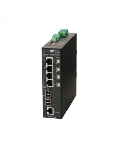 OST RuggedNet GPoE+/MI LC SM 1310nm 4X 10/100/1000T - 2X 1000X 12KM DC
