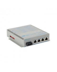 OST OmniConverter GPoE+/SX 550M 4X 10/100/1000T - 1000X SCMM DC Ext