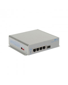 OST OmniConverter G/SX SFP Switch 4X 10/100/1000T 1000X SFP DC