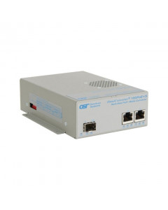 OST OmniConverter 10GPoE+/S SFP/SFP+ to 2X RJ-45 Multigig DC
