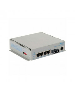 OST Gigabit 60W PoE Media Converter 4X 10/100/1000T to SC MM 2KM DC
