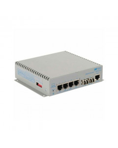 OST Gigabit 60W PoE Media Converter 4X 10/100/1000T to 2X LC SM 12KM DC