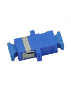 forte® Thru Adapter, SC, simplex SM zirconia sleeve, blue plastic housing, 6/pack