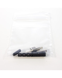 forte® Connector, SMA, SM zirconia ferrule, 126 micron, external hexagonal housing, 3mm black boot, 6/pack
